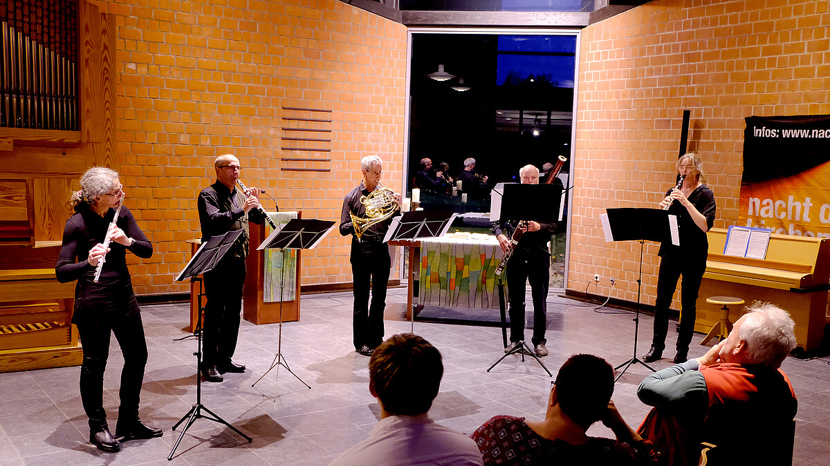 Das Holzbläserquintett lud zu musikalischen Begegnungen in der Immanuelkirche ein.