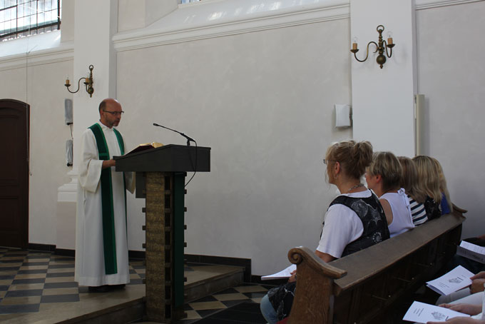 Pfarrer Armin Drack, der Vorsitzende des Aachener Gesamtpresbyteriums, gestaltete den Abschiedsgottesdienst.